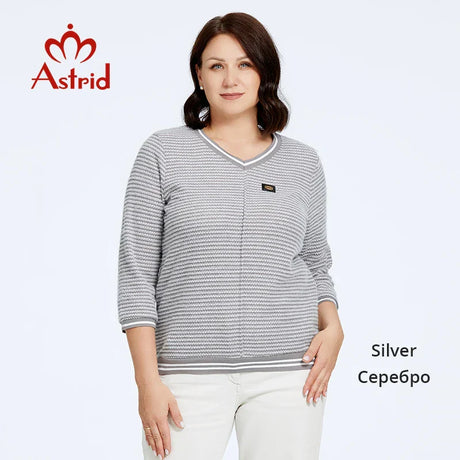 Astrid Women' Sweater Solid Trends Top Long Sleeve