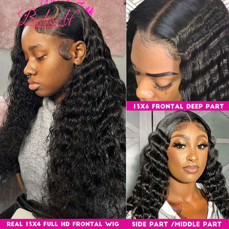 Loose Deep Wave Lace Frontal Wig Brazilian Remy