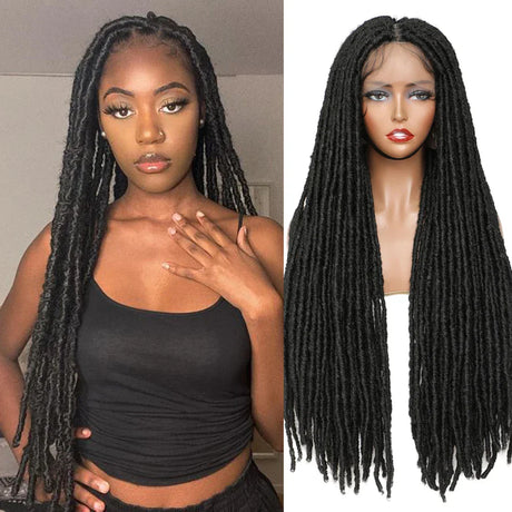 Tress Synthetic Full Lace Wig Faux Locs Braided