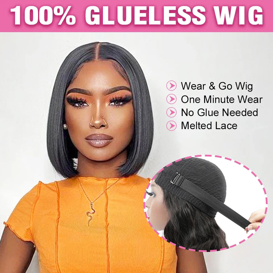 Wear Go Glueless Wig % Density Malaysian Straight