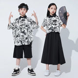 Hip Hop Boys Chinese Style Shirt Baggy Pants