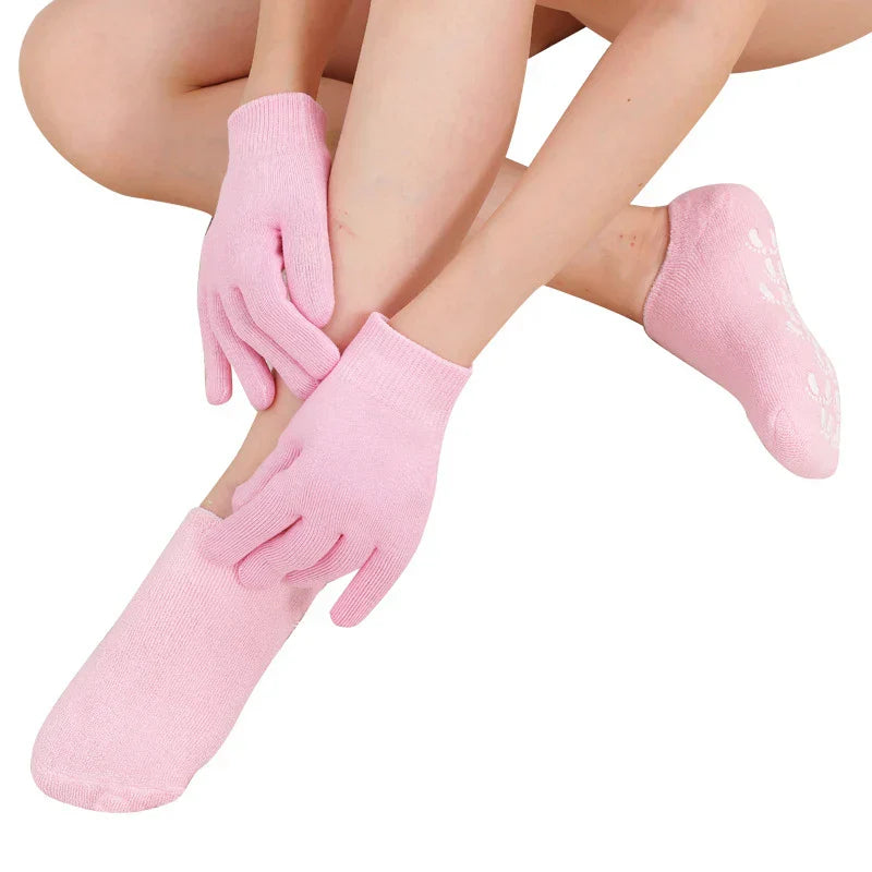 Reusable Spa Gel Socks Moisturizing Whitening Exfoliating