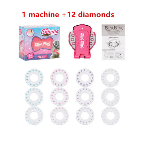 Automatic Hair Braiding Tool with Diamond Ornament & Accessories