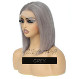 Lime Green Bob Lace Front Wigs Human Hair