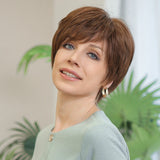 Remy Human Hair Wigs Brown Short Pixie