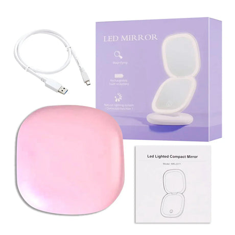 Mini Compact Led Makeup Mirror With Light X