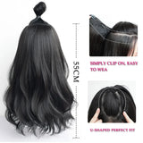 As-Part Synthetic Clip In Hair Extension Long Thick