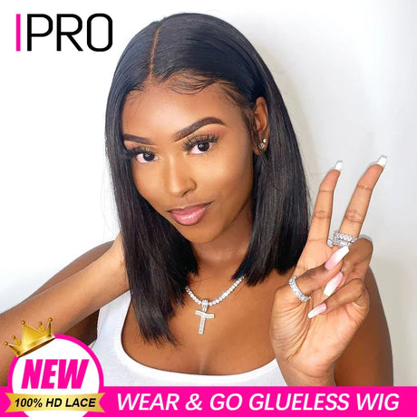 Wear Go Glueless Wig % Density Malaysian Straight