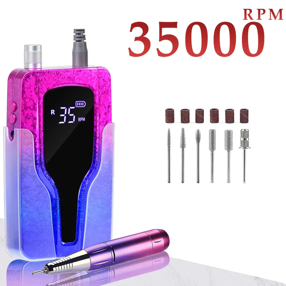 Electric Nail Drill Machine Rechargeable Nail Sander