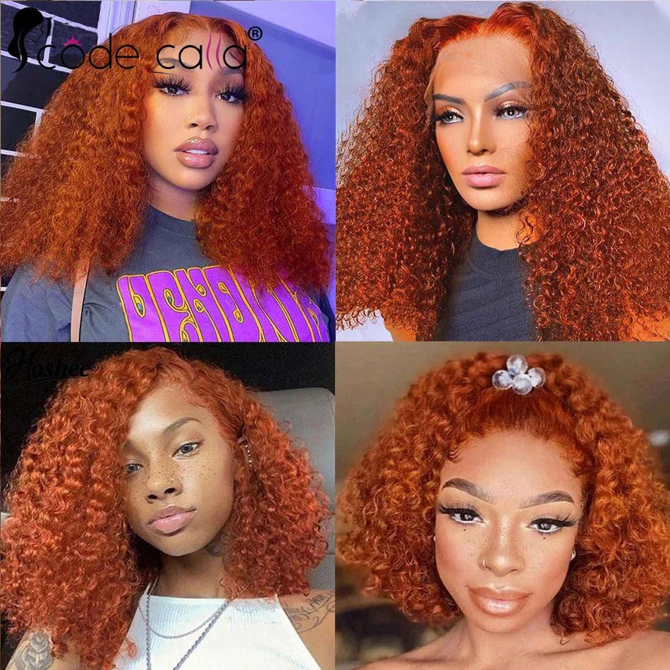 Ginger Lace Front Wig Human Hair Hd Transparent