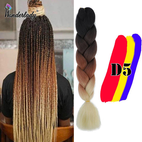 Wonderlady Color Long Colored Braiding Hair Jumbo Braids