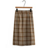 Autumn Clothes Women Skirts Plus Vintage Plaid With