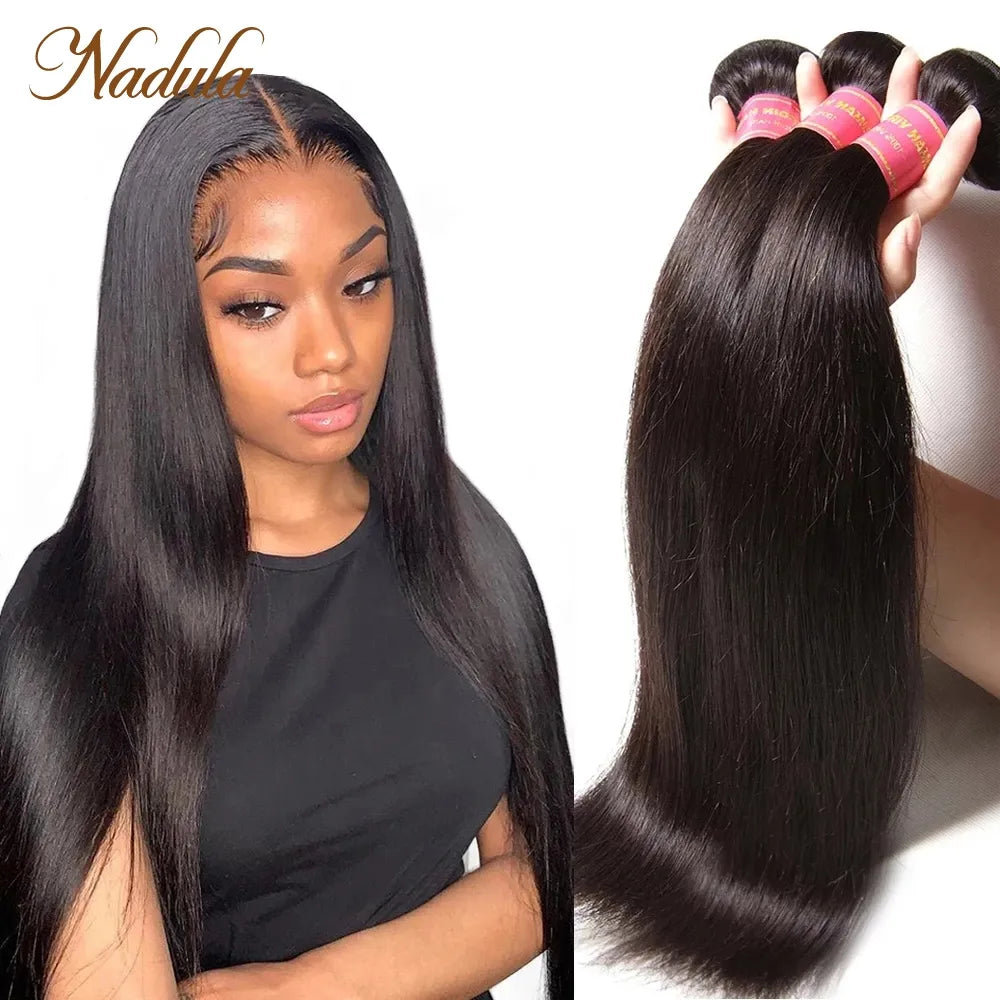 Nadula Straight Bundles Human Hair Weave Bundles /