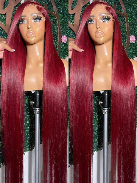 Burgundy X Hd Lace Frontal Human Hair Wig