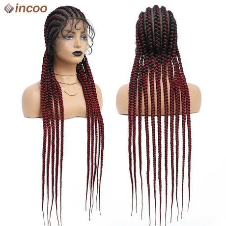 Incoo Synthetic Twist Braids Lace Front Wig