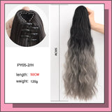 As Long Wavy Straight Claw Clip On Ponytail