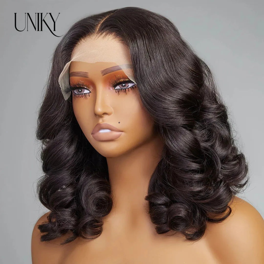 Body Wave Transparent Lace Front Bob Wig