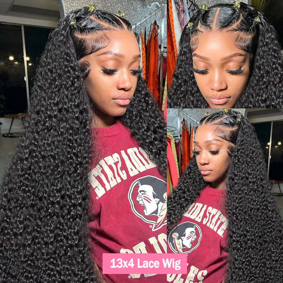 Density Brazilian Curly 13X6 Hd Lace Front Human