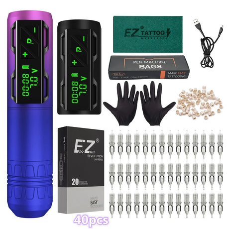 Ez Complete Tattoo Kit Wireless Battery Tattoo