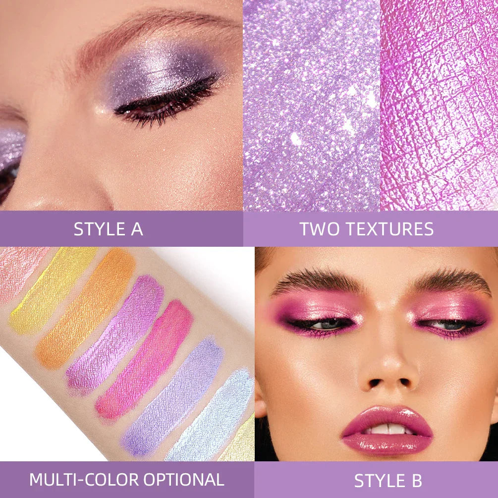 Qibest Colors Glitter Liquid Eyeshadow Waterproof Metallic