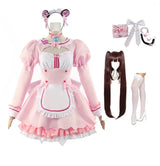 Anime Nekopara Vanilla Cosplay Wig Costume Maid Lolita