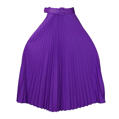 Casual Elegant Solid Color Waistband High Waist Skirt