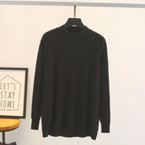 Fall Winter 100Kg Simple Temperament Beaded Mock Neck