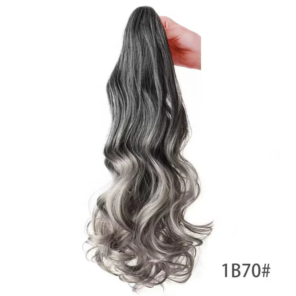 Ponytail Extension Wavy Curly Ponytail Hair Extension Synthetic