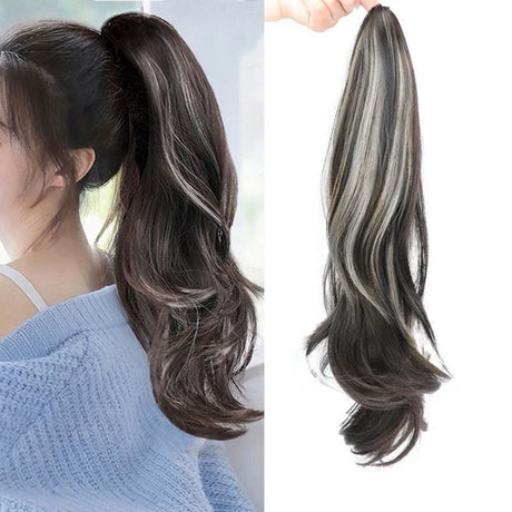 Ombre Color Straight Claw Clip On Ponytail Hair