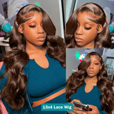 Chocolate Brown Body Wave 13X6 Lace