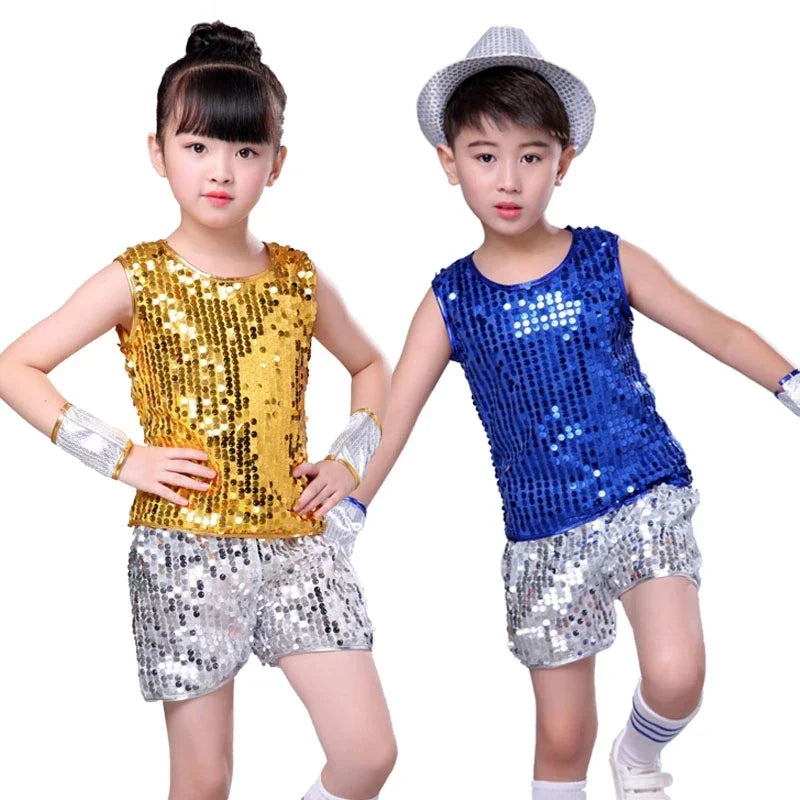 Children' Jazz Dance Suits Children' Day Sequined Costumes