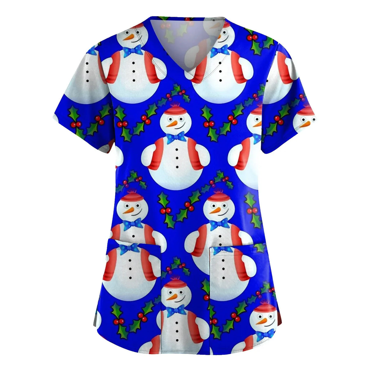 Christmas Cartoon Print Spa Uniform Beauty Salon Pet