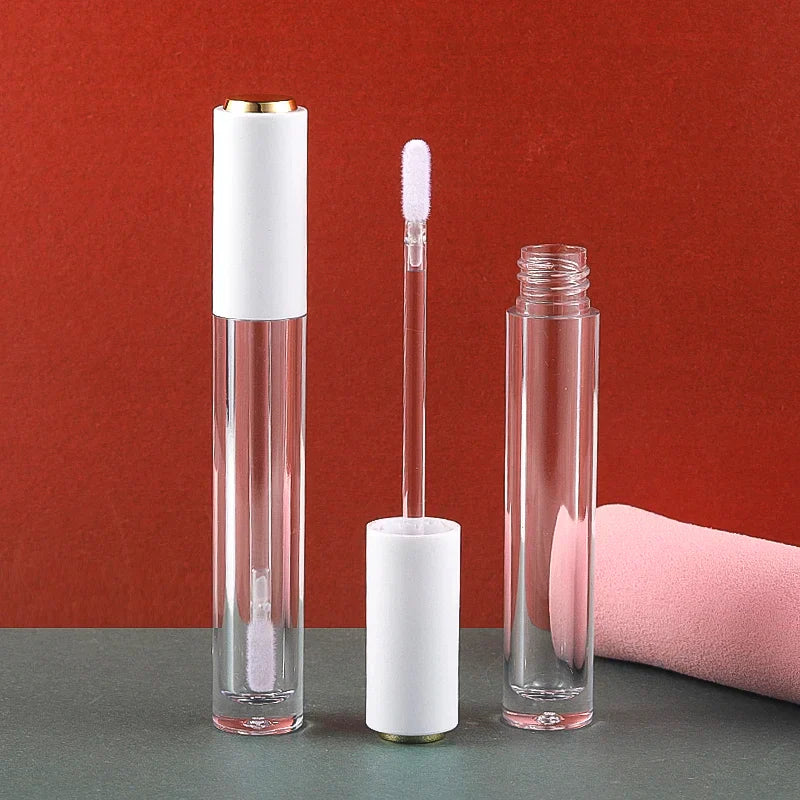 Clear Wand Lip Gloss Tube White Cap