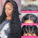 Lace Closure Water Wave Wig 13X6