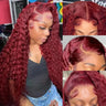 Burgundy Hd Lace Front Wig Human Hair