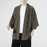 Men' Japanese Kimono Cardigan Loose Cotton Linen /