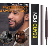 Sdotter Waterproof Beard Pen Men Beard Filling Pencil