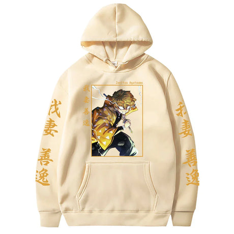 Demon Slayer Japan Anime Hoodie Agatsuma Zenitsu Printed