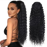 Long Curly Ponytail Synthetic Drawstring Ponytail Extensions Clip