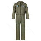 Pilot Uniform Army Green Top Gun Costume For