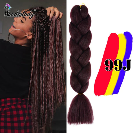 Wonderlady Color Long Colored Braiding Hair Jumbo Braids