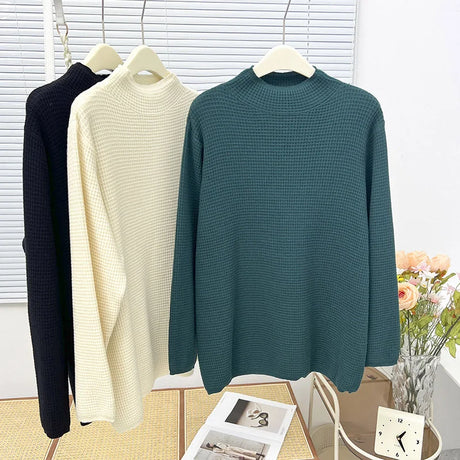 Fashion Basics Solid Color Long Sleeve Sweaters Womens