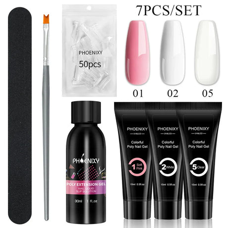 Poly Nail Gel Kit With W Nail Dryer