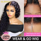 Deep Wave Glueless Wig Human Hair Ready To