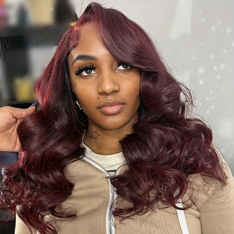 Body Wave J Burgundy X Lace Front