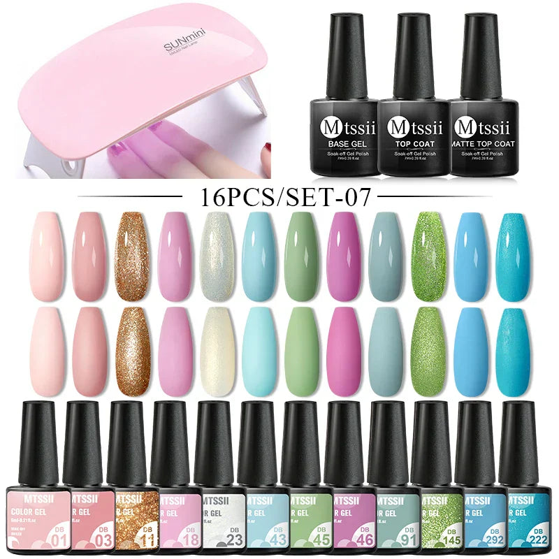 Gel Nail Polish Set With W