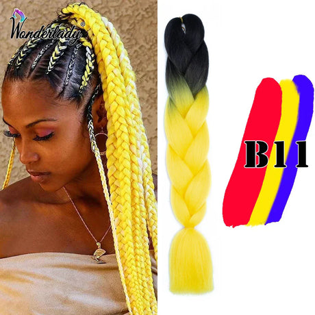 Wonderlady Color Long Colored Braiding Hair Jumbo Braids