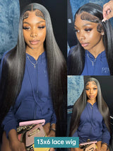 Rosabeauty 13X6 Straight Lace Front Wig Human Hair