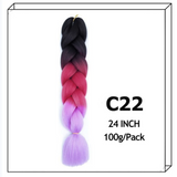 Synthetic Long Jumbo Ombre Braiding Hair For Women