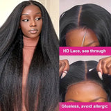 Kinky Straight X Hd Transparent Lace Front Human